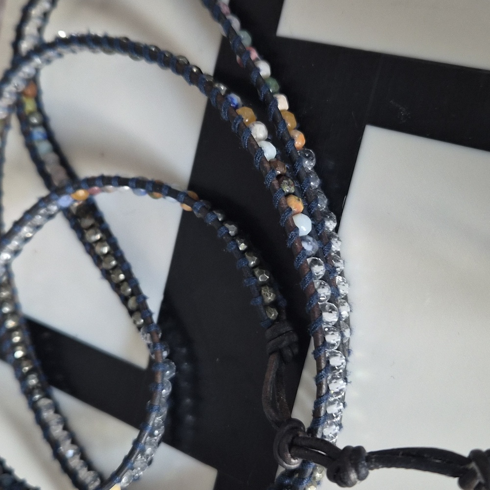 Chan Luu Blue and Multicolor Beaded Wrap Bracelet - Picture 4 of 4